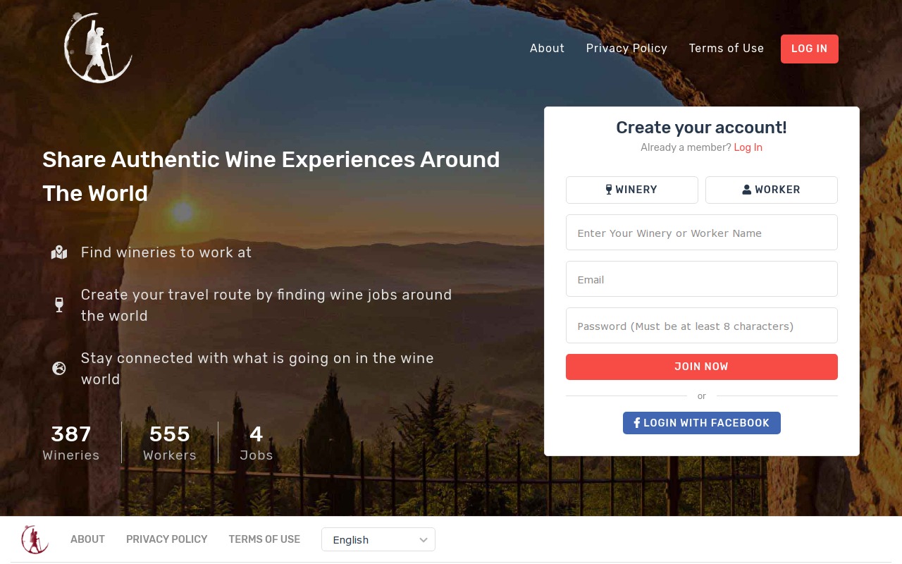 Wine Experiences Platform